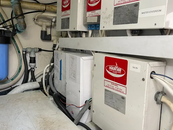 Marine air conditioning and electrical systems